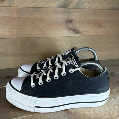 converse all star lift platform womens size 7.5 shoes black comfort sneakers - Image 1 of 4