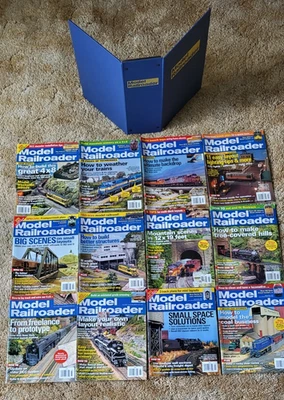 12 Model Railroader Magazines Complete Year 2012 w/binder - Image 1 of 4