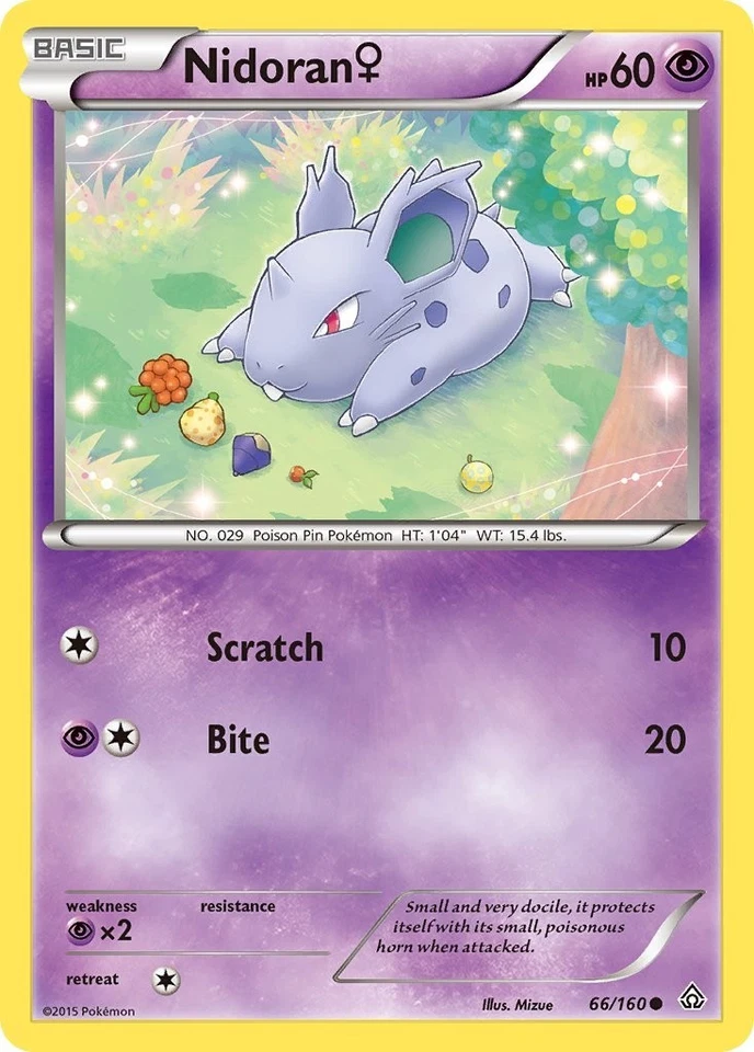 Nidoran (F) 66/160 XY - Primal Clash Regular - Image 1 of 1