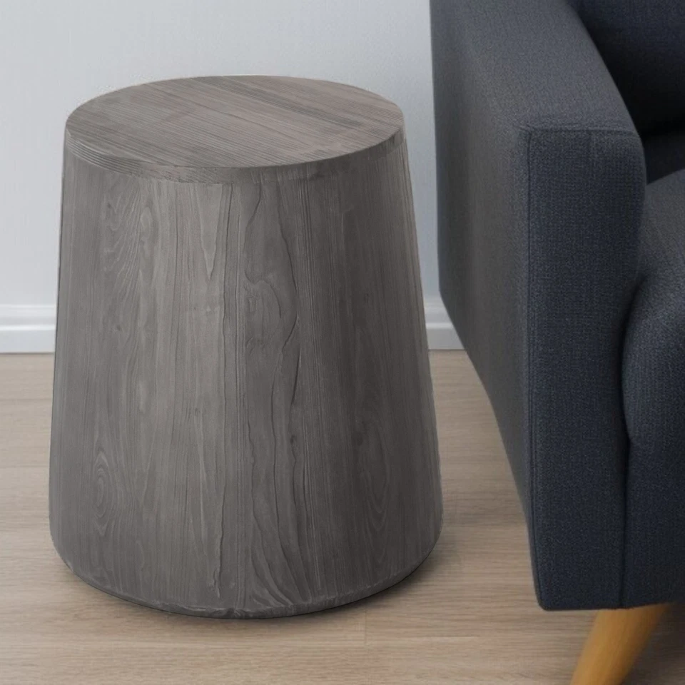 18" Ebony Solid Wood Round End Table - Image 1 of 4
