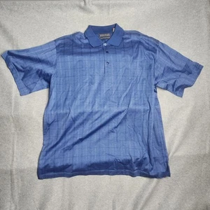 Daniel Cremieux Signature Double Mercerized Cotton Button Blue Polo Shirt XL - Picture 1 of 7