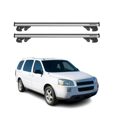 For 2005-2009 Chevrolet Uplander Alu Roof Racks Cross Bars Carrier Gray 2Pcs - Изображение 1 из 4