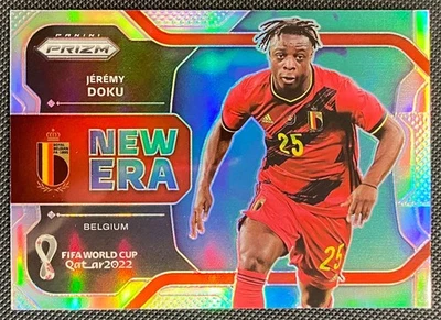 2022 Panini Soccer Prizm World Cup Jeremy Doku New Era Silver #36 - Image 1 of 4