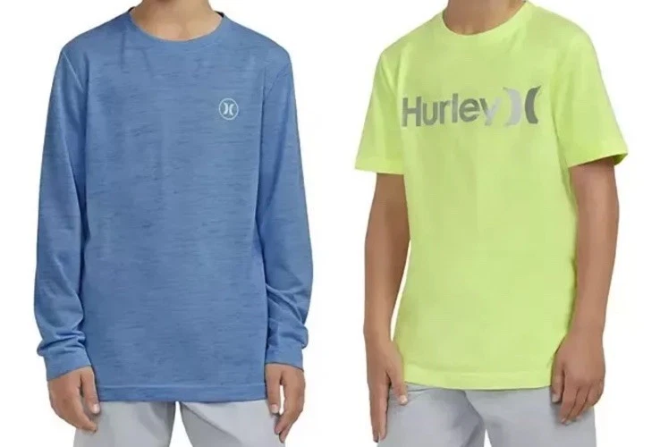 Hurley Slub Long Sleeve Tee Size L 10/12 Blue