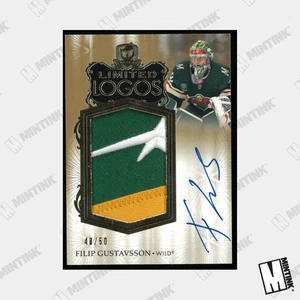 2023-24 UD The Cup Filip Gustavsson Gold Limited Logos Star Patch Auto /50 - Picture 1 of 6