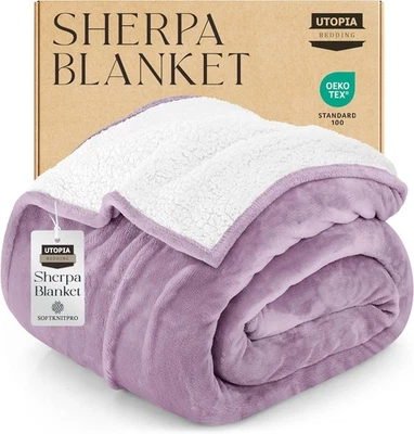 Sherpa Blanket King Size (Turquoise, 90x102 Inches) - Soft Lightweight Plush ... - Image 1 of 4