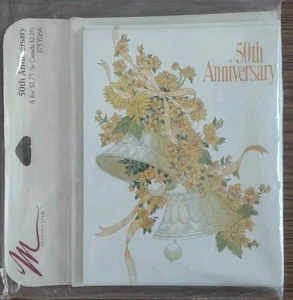 8 VINTAGE 50th ANNIVERSARY PARTY INVITATION CARDS by Morning Star - Picture 1 of 2