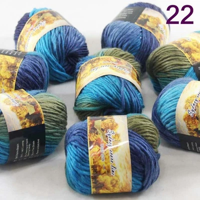 SALE LOT of 8 Balls x 50gr NEW Chunky Colorful Rug Knitting Scores Wool Yarn 22 - Image 1 of 4