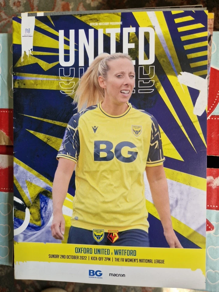22/23 Oxford United Ladies Vs Watford Women Programme - Image 1 of 1