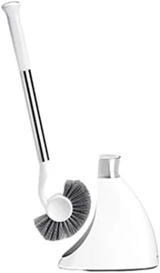 Toilet Brush with Caddy, Stainless Steel, White - Picture 1 of 4