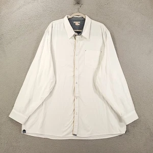 Carbon 2 Cobalt Shirt Mens 2XLT White Tall 2XL XXLT Cotton Button Up - Picture 1 of 6