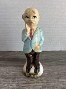 Vintage Enesco Salz/Pfefferstreuer Ehemann/alter Mann - Souvenir aus St. Ignace - Bild 1 von 12