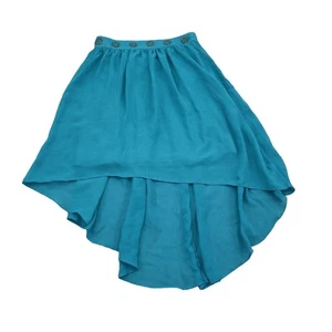 Disney Skirt Girls L Blue Elastic Waist High Low Jasmin D Signed Bottom Wear - Picture 1 of 13