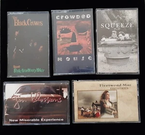 Five Cassette Lot Squeeze Crowded House Black Crowes Fleetwood Mac Gin Blossoms - Picture 1 of 2