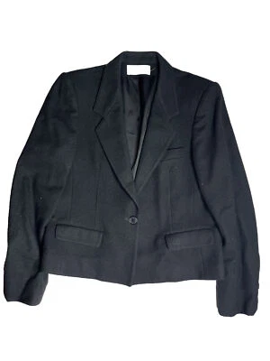 Chaqueta Blazer Evan Picone Para Mujer Negra Mezcla de Lana Botón Único Talla 10 Foto 1 de 4
