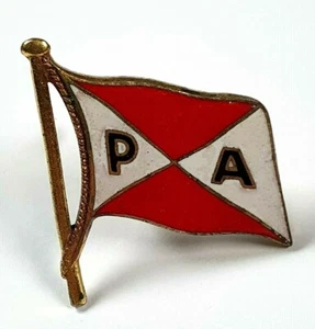 Petersen & Alpers Deutsche Reederei Offiziere Emaille Mützenabzeichen Zentrum  - Bild 1 von 3