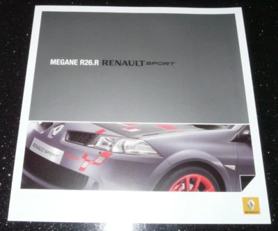 RENAULT SPORT MEGANE R26 R BROCHURE. AUG 2008 (ENGLISH TEXT) EXC. RARE - Image 1 of 4