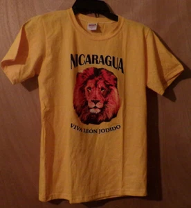 T Shirt (Kids Small) Nicaragua (Lions Head) says: "Viva Leon Jodido" - Picture 1 of 2