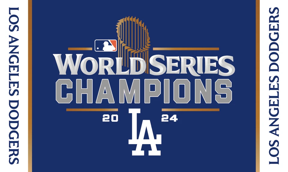 LOS ANGELES DODGERS Fan White Border MLB 3x5 Ft Flag World Series 2024 Champions - Image 1 of 1
