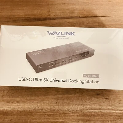 Wavlink WL-UG69DK1 USB-C Ultra 5K Universal Docking Station Black, Sealed - Image 1 of 4