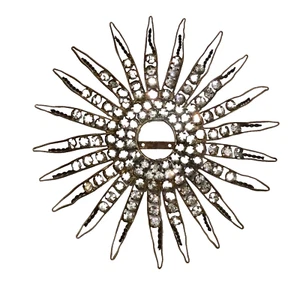rHINESTONE STARBURST JEWELRY HAT CLOTHING ACCENT ADORNMENT ANTIQUE VTG neocurio - Picture 1 of 10
