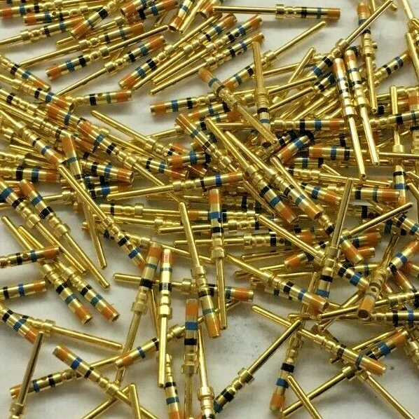 (125 PIECE LOT) M39029/58-360, 980-0008-878, ITT CONTACT PIN 22-28AWG CRIMP GOLD