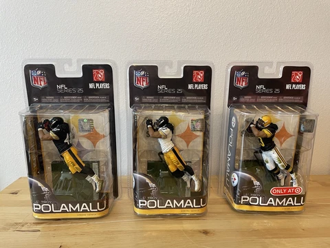 Troy Polamalu Set of 3  NFL Series 25 McFarlane Action Figures Cover