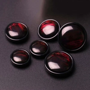 6pcs Resin Buttons Round Shank Button for DIY Jacket Trench Coat Sewing Clothing - Picture 1 of 11