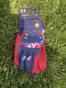UA Under Armour Bryce Harper Pro USA Freedom Baseball Batting Gloves Mens Medium - Picture 1 of 3