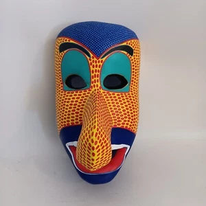 Alebrije Mexican Folk Art Mask Oaxacan Wood Carving Abad Xuana Signed - Picture 1 of 10