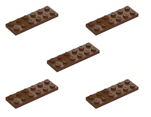 5 New LEGO Reddish Brown 2x6 Plates 3795 flat panel city building creator plate - Bild 1 von 6