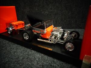 HOOTERS FORD MODEL T T-BUCKET HOT ROD ROADSTER & TRAILER DIECAST LIBERTY CLASSIC
