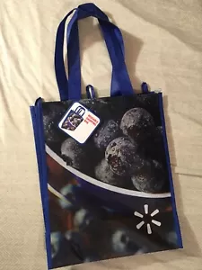 Reusable Shopping Bag Blueberry Print, about 13” x 14” x 6” Blue 2-handled Tote - Picture 1 of 6