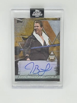 2021 Topps WWE Fully Loaded John Bradshaw Layfield JBL signed Auto Card #’d /99 - Image 1 of 2