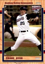 2008 Hudson Valley Renegades Grandstand #9 Shane Dyer Eaton Colorado CO Card