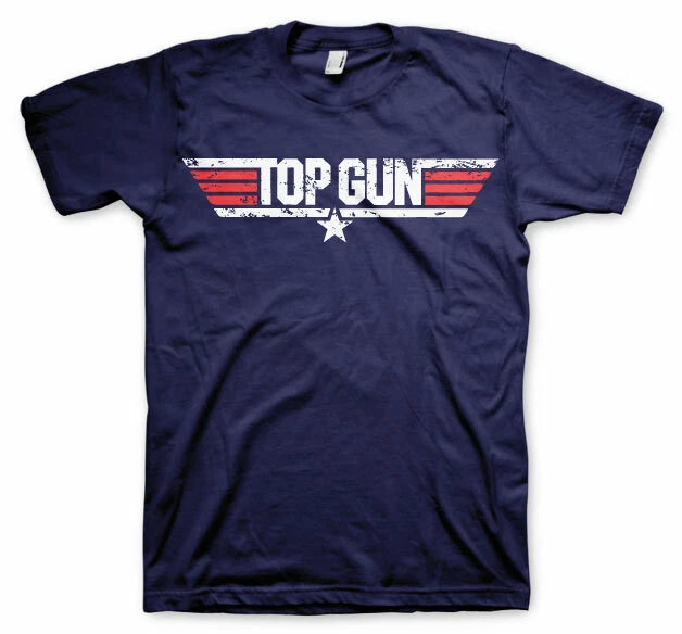 Camiseta para hombre con licencia oficial Top Gun logotipo envejecido tallas S-XXL Foto 1 de 1