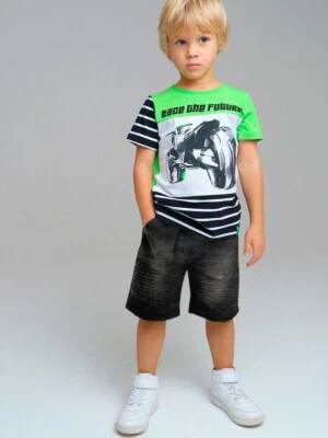 FREEBOY 40% Rabatt Design Jungen Bermuda Jeanslook Stretch Gr. 98 - 140 UVP 29,99€