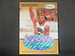 Devean George 1999 SAGE Autograph Gold Rookie (10/200) Los Angeles Lakers Auto - Imagen 1 de 2