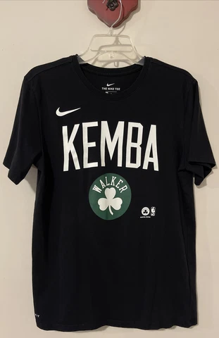Nike Mens NBA Boston Celtics Med Black KEMBA WALKER Dri-Fit Athletic Shirt!A2206 Cover