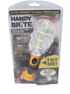 NEW! HANDY BRITE ULTRA-BRIGHT LED CORDLESS WORK LIGHT, 500 LUMENS, SWIVEL HOOK - Image 1 of 4