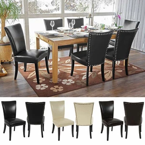 6er-Set Esszimmerstuhl Chesterfield, Nieten, beschichtetes Leder/Kunstleder - Bild 1 von 15