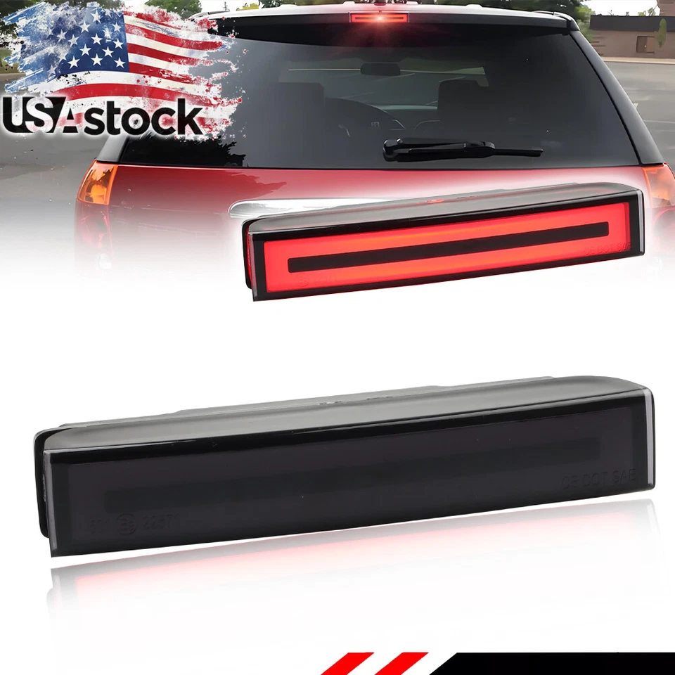 Tercera luz de freno trasera LED roja lente ahumada para Chrysler Pacifica 2007-2008 Foto 1 de 4