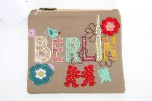 Wendekreis Kosmetiktasche Stofftäschchen Berlin 10 x 13 cm Reißverschluß - Bild 1 von 1