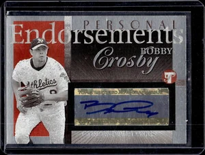 2004 Topps Pristine #PEA-BC Bobby Crosby Personal Endorsements - Picture 1 of 2