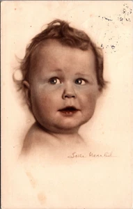Linda postal vintage firmada por artista bebé B219 - Imagen 1 de 2