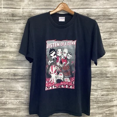 Vintage System of a Down Shirt Mens Large Black Tour Graphic Tee All Sport Y2K - Image 1 of 4