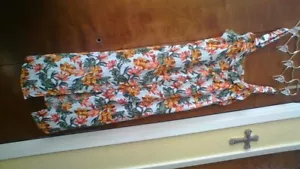NWT! Derek Heart Floral Elastic Strap Sundress Size L Jrs Front Slit/Ruffle WOW - Picture 1 of 22