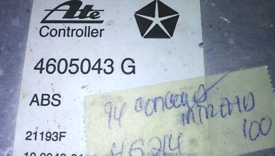 Módulo de controle ABS 4605043 G 1994 Chrysler Concorde ou Intrepid - Imagem 1 de 4