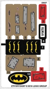 LEGO STICKER FEUILLE POUR 76054 BATMAN : ÉPOUVANTAIL MOISSON DE LA PEUR à mettre Neuf - Photo 1 sur 1