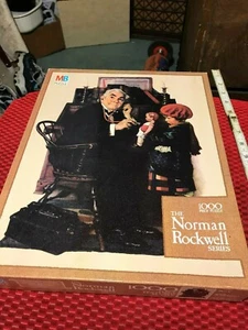 MB Norman Rockwell Series "Textured" Jigsaw Puzzle "Doctor & Doll"100 piece - Picture 1 of 1